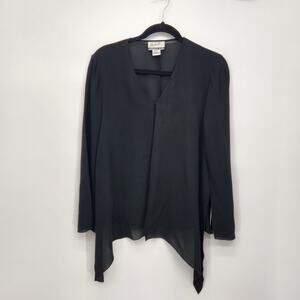 Randolph Duke Women's The Look 100% Silk Layered l V-neck Blouse Women's 4